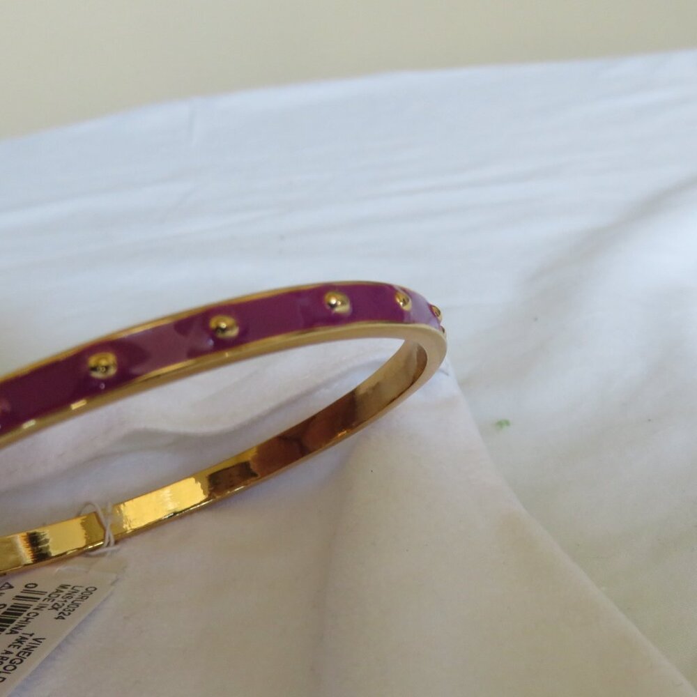 Kate Spade Enamel Hinged Bangle bracelet - Picture 2 of 4
